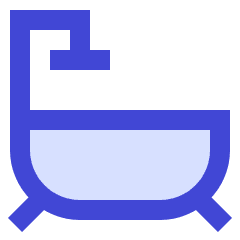 Bath Tub Icon from Sharp Duo Set