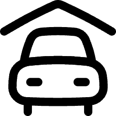 Car Garage Icon from Flex Line Set