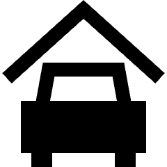 Car Garage Icon from Sharp Solid Set