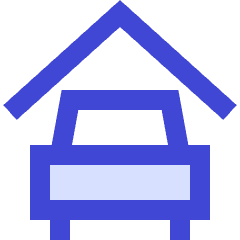 Car Garage Icon from Sharp Duo Set