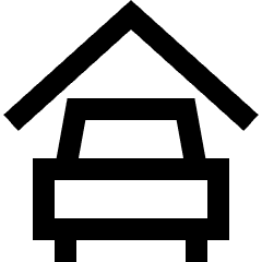 Car Garage Icon from Sharp Line Set