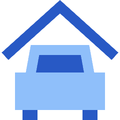 Car Garage Icon from Sharp Flat Set