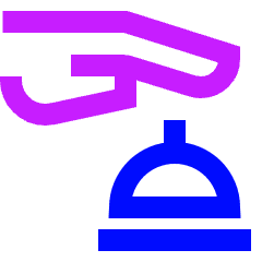 Concierge Receptionist Icon from Sharp Neon Set