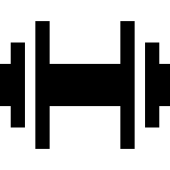Dumbell Icon from Sharp Solid Set