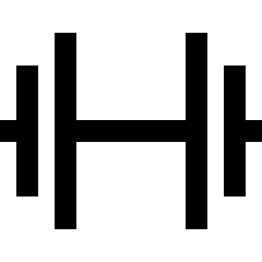 Dumbell Icon from Sharp Line Set