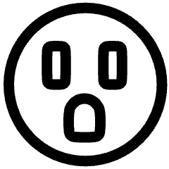 Electricity Outlet Icon from Plump Line Set