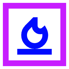 Fireplace Icon from Sharp Neon Set