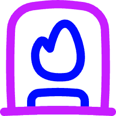 Fireplace Icon from Flex Neon Set