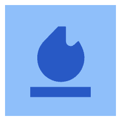 Fireplace Icon from Sharp Flat Set
