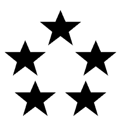 Hotel 5 Stars Premium Icon from Nova Solid Set