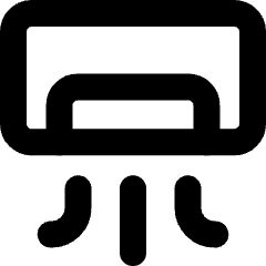 Hotel Air Conditioner Icon from Micro Line Set