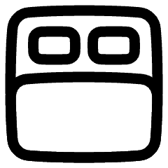 Hotel Bed 2 Icon from Plump Line Set