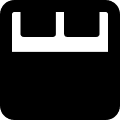 Hotel Bed 2 Icon from Micro Solid Set