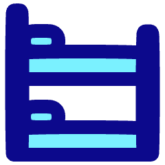 Hotel Bed 3 Icon from Plump Pop Set