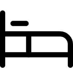 Hotel Bed 4 Icon from Core Line Set