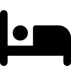 Hotel Bed 5 Icon from Core Solid Set