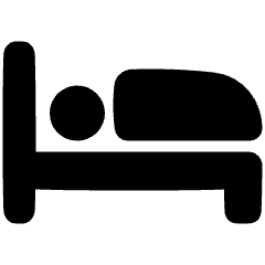 Hotel Bed 5 Icon from Plump Solid Set