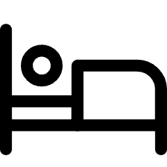 Hotel Bed 5 Icon from Core Line Set