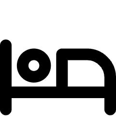 Hotel Bed Bunk Icon from Micro Line Set