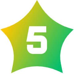 Hotel Five Star Icon from Sharp Gradient Set