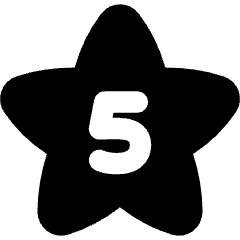 Hotel Five Star Icon from Flex Solid Set