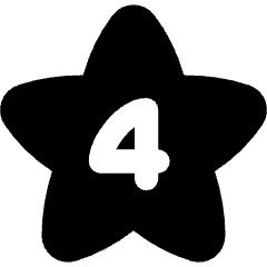 Hotel Four Star Icon from Flex Solid Set