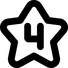 Hotel Four Star Icon from Micro Line Set