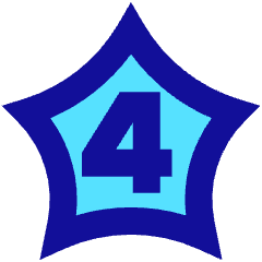 Hotel Four Star Icon from Sharp Pop Set