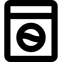 Hotel Laundry Machine Icon from Micro Line Set