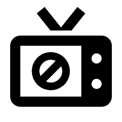 Hotel No Television Disable Icon from Nova Solid Set