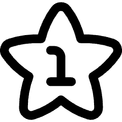 Hotel One Star Icon from Flex Line Set