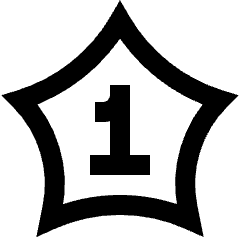 Hotel One Star Icon from Sharp Line Set