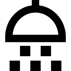 Hotel Shower Head Icon from Sharp Remix Set
