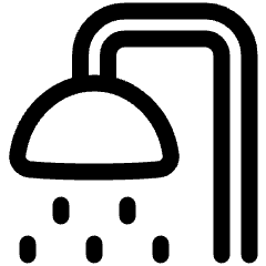 Hotel Shower Head Icon from Plump Line Set