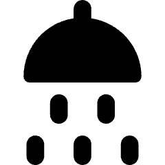 Hotel Shower Head Icon from Core Solid Set