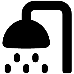 Hotel Shower Head Icon from Plump Solid Set