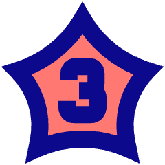 Hotel Three Star Icon from Sharp Pop Set