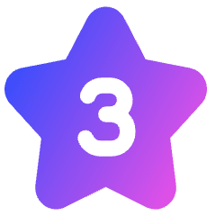 Hotel Three Star Icon from Plump Gradient Set
