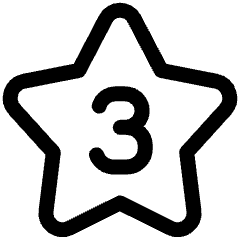 Hotel Three Star Icon from Plump Line Set