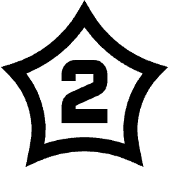 Hotel Two Star Icon from Sharp Line Set