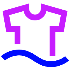 Laundry Shirt Icon from Sharp Neon Set