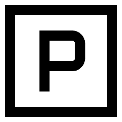 Parking Sign Icon from Sharp Line Set