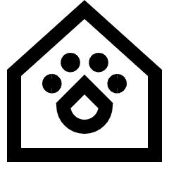 Pet Friendly Hotel Icon from Sharp Line Set