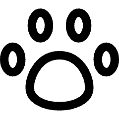 Pet Paw Icon from Core Line Set