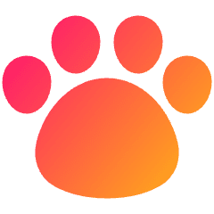 Pet Paw Icon from Plump Gradient Set