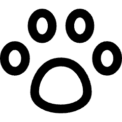 Pet Paw Icon from Flex Line Set