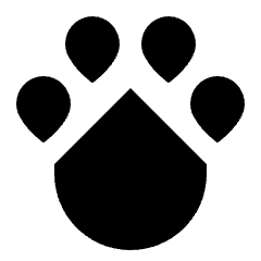 Pet Paw Icon from Sharp Solid Set