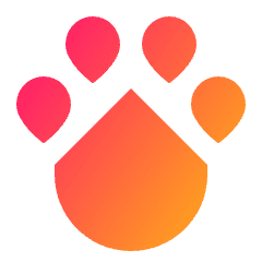 Pet Paw Icon from Sharp Gradient Set