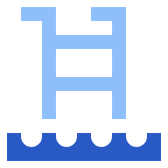 Pool Ladder Icon from Sharp Flat Set