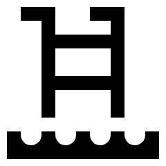 Pool Ladder Icon from Sharp Solid Set